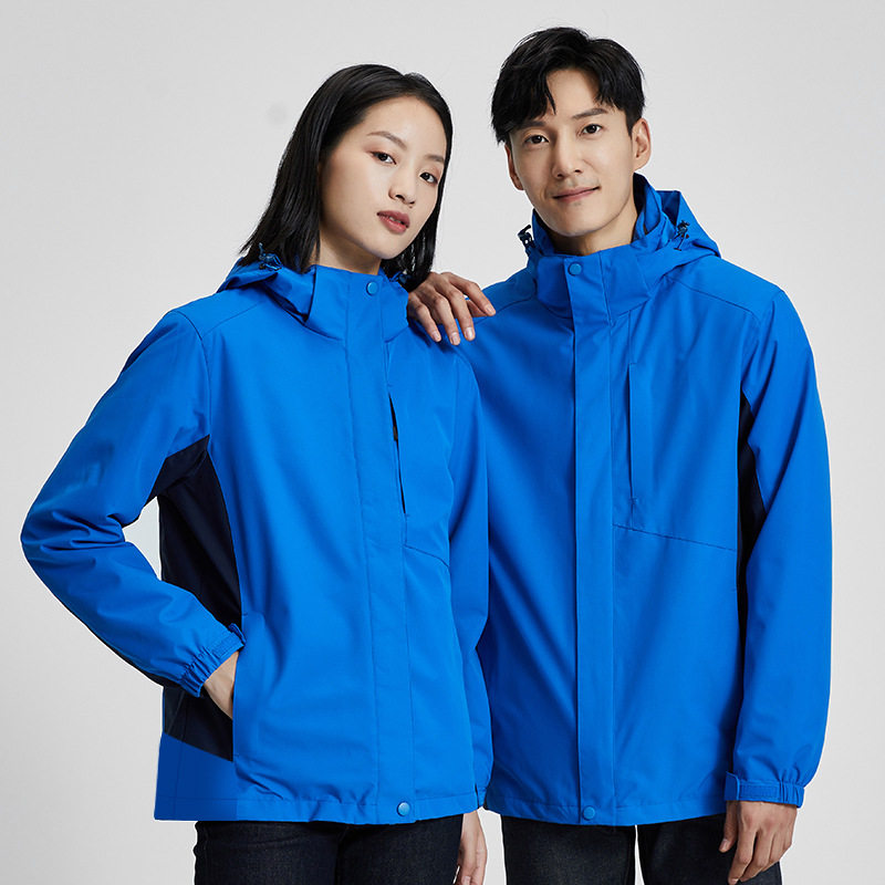 Ducangtian waterproof outdoor two packs of charge coat for men and women three in one wind protection and warm climbing suit thicken coat
