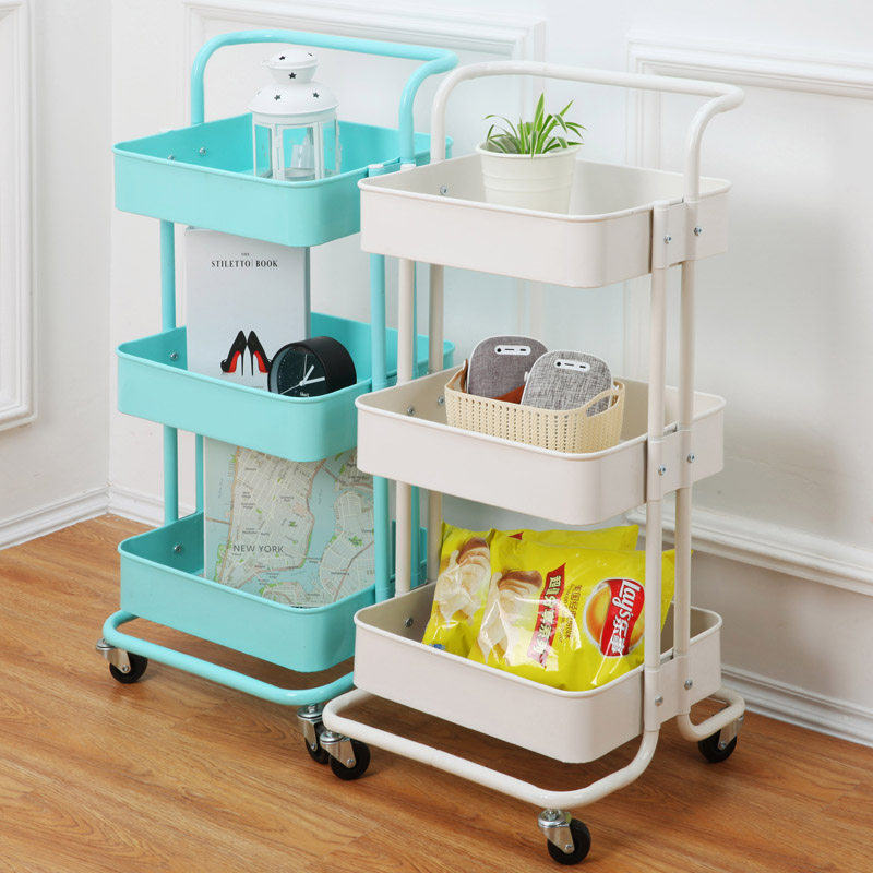 Hairway barber store to collect the skin management of Korean embroidery canned storage frame beauty hands-off cart