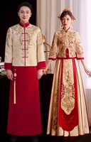 Потоковая золотая красная юбка мужская 2 штуки