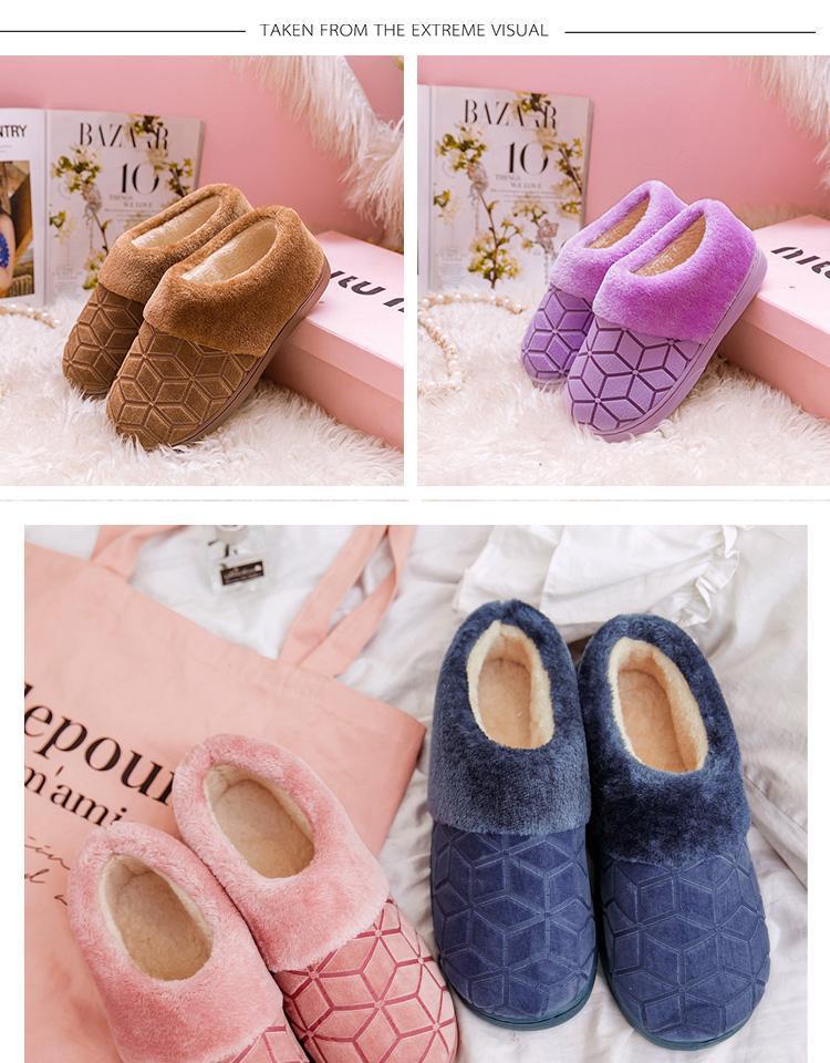 Dép cotton nam Giày mùa đông ấm áp cho gia đình với đế dày trong nhà và ngoài trời mang giày bông chống trượt Giày nam dép crocs người lớn