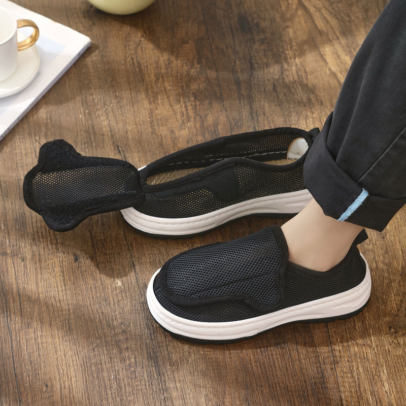 Men's and Women's Soft-Soled Breathable Linen-Soled Mesh Shoes, Special Shoes for Post-Surgery Swollen Feet, Wide Feet, Injured Feet, Diabetic Foot, and Large Bone Feet Men's and Women's Soft-Soled Breathable Linen-Soled Mesh Shoes, Special Shoes for Post-Surgery Swollen Feet, Wide Feet, Injured Feet, Diabetic Foot, and Large Bone Feet