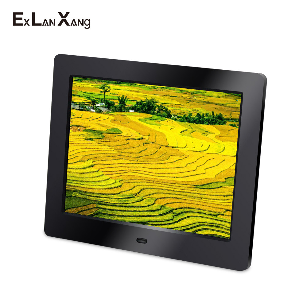 Factory direct supply 8-inch white digital photo frame new electronic photo album business gift music picture wall hanging customization