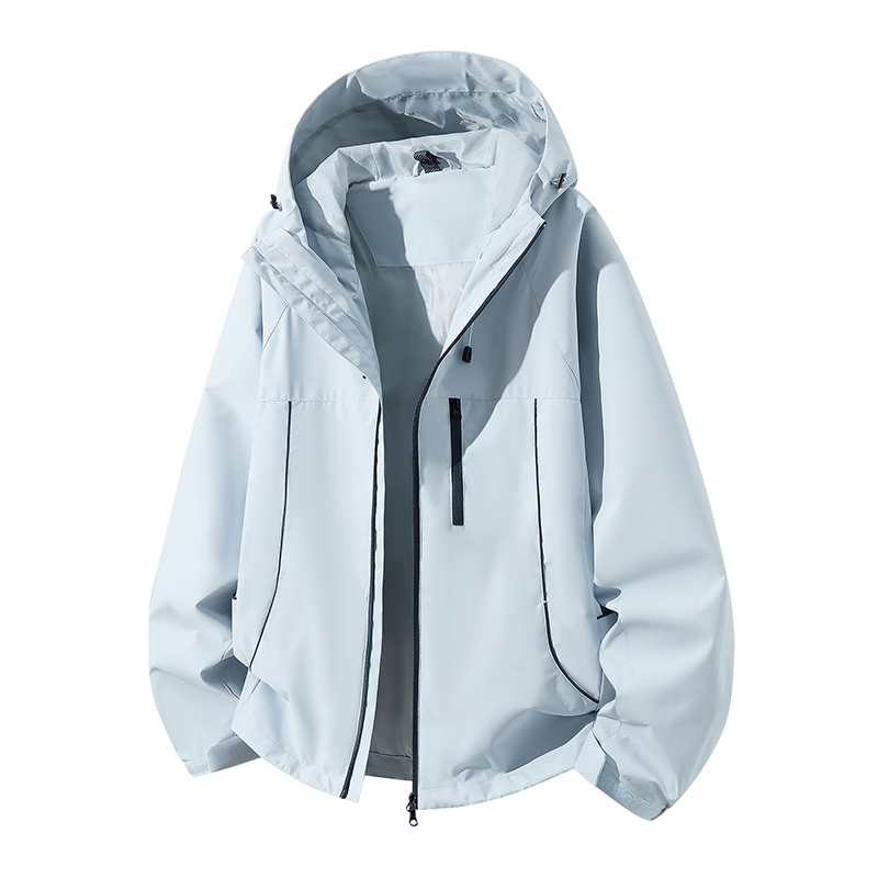 Taizhou Sanmen Men's Autumn and Winter Fashion Windproof Softshell Hooded Waterproof Thickened Warm Jacket Trendy Coat