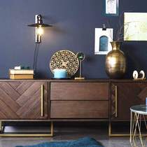 Nordic all solid wood TV cabinet coffee table combination modern minimalist light luxury home small apartment living room multifunctional floor cabinet