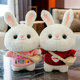 2023 Year of the Rabbit Mascot Doll White Rabbit Doll Plush Toy New Year Gift Rag Doll Cute Girl