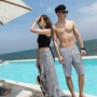 Bộ đồ bơi liền thân 2018 mẫu mới của Hàn Quốc mẫu đôi nữ chia ba mảnh quần lửng nam đi biển mùa xuân nóng bỏng - Vài đồ bơi 	đồ đôi đi biển cặp	
