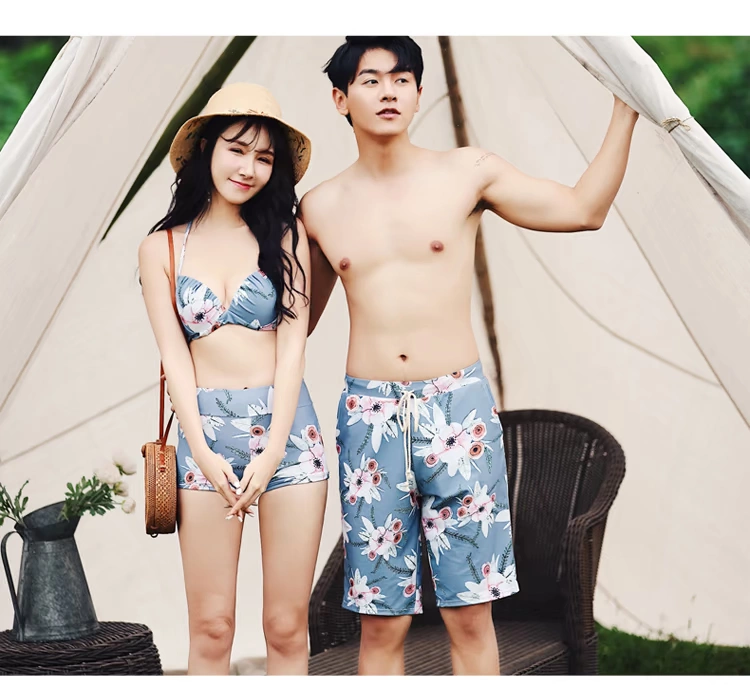 Những người yêu thích áo tắm mặc bikini ba mảnh đi biển che bụng thon gọn bảo thủ mới đi biển nam Hàn Quốc - Vài đồ bơi