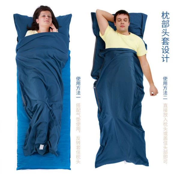 NH túi ngủ du lịch bẩn di động nối đơn mùa xuân và mùa hè mỏng phần bông khách sạn khách sạn vệ sinh tấm - Túi ngủ