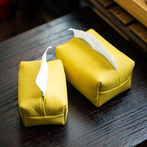 Genuine leather paper towel box home living room light and luxurious minimalist modern on-board containing toilet armrest box net red