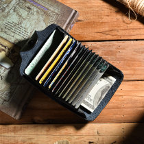 Leather large capacity small drivers license change card bag male two-in-one simple integrated card multi-function drivers license