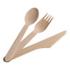 一次性白板纯色原木刀叉勺野餐西餐叉子Wooden Disposable Forks