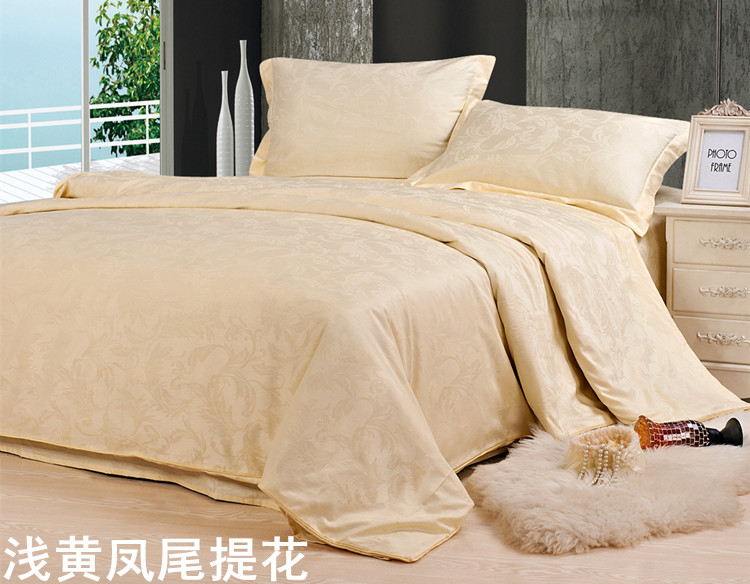 Cotton 100% cotton chăn 60 mét mật độ 1.5m1.8 jacquard satin chăn che đôi mảnh tờ al - Quilt Covers 	ruột chăn phao	