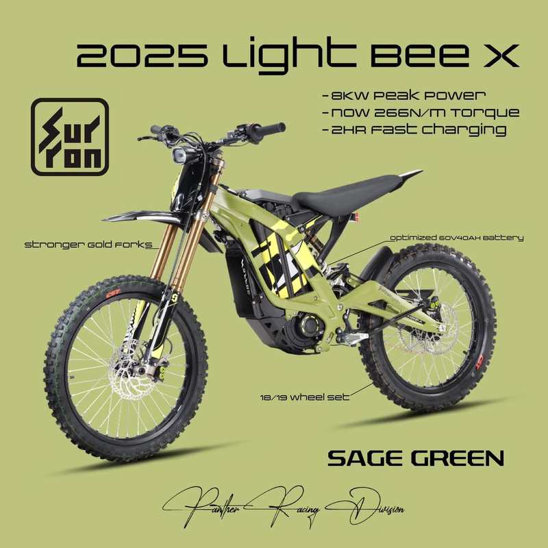 Surron Light Bee X Electric Off-Road Motorcycle Phantom Edition Off-Road Bike Beijing Physical Store