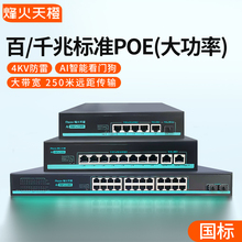 Four year old store with 17 colors of network switches, FiberHome Orange, national standard POE, 4 ports, 5 ports, 8 ports, 16 ports