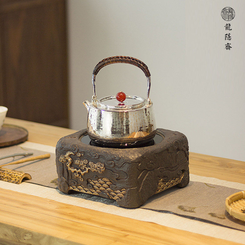 台湾龙隐斋静音迷你小型家用电陶炉煮茶器台式陶瓷金观沧海茶炉评价- 淘宝网