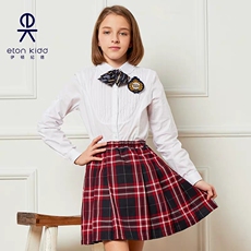 Рубашка детская 伊顿纪德校服儿童白衬衣女大童春秋款淑女长袖中小学生衬衫09c202