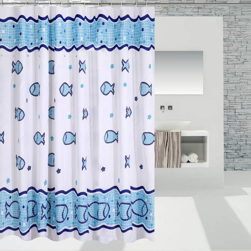 Bath Curtain Waterproof mildew polyester Polyester Fiber Cloth Bathroom dressing room Curtain Closet Closet Partition Window Hanging fabric Cartoon Thickening Suit