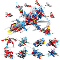 Ledi spelling 2025 assembly DIY building block deformation Ot fighter Superman Thunder God of War educational male toy gift