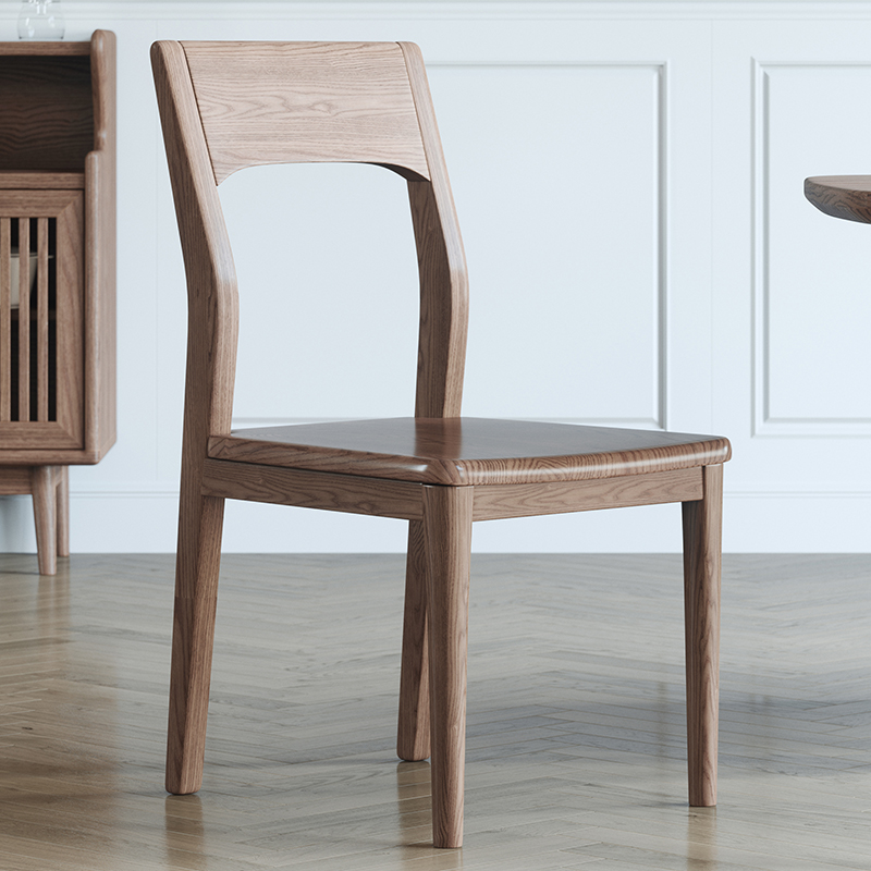 Nordic ash wood dining chair computer chair conference office stool single back restaurant chair