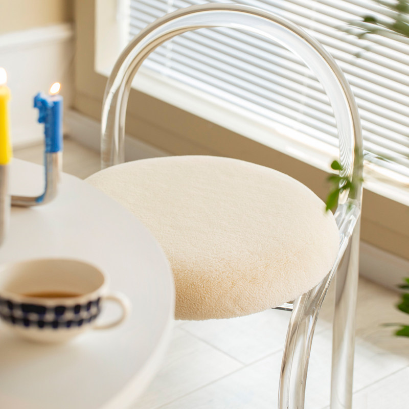 Transparent Makeup Chair Acrylic Single Net Red Crystal Girl Design Light Luxury Modern Leisure Dresser Stool