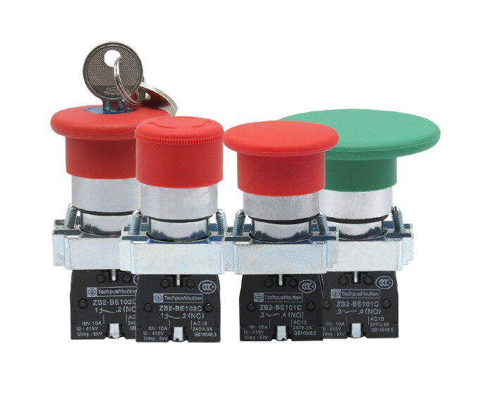XB2-BS542CXB2-BS442CXB2-BS541C mushroom head sharp stop button emergency stop switch rotation reset
