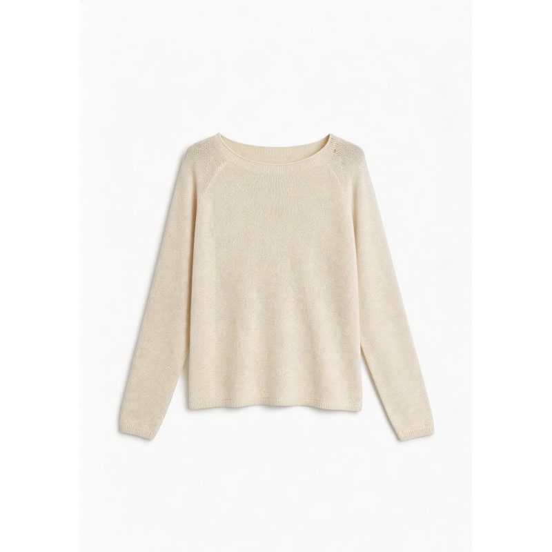 【Exclusive for Wukong Fans】Round Neck Long-Sleeved Japanese Paper Knit Sweater 850309