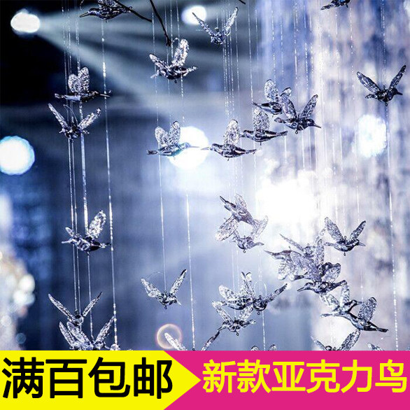 New Bird Hummingbird Transparent Acrylic Air Ceiling Decoration Showcase Decoration Stage Wedding Supplies