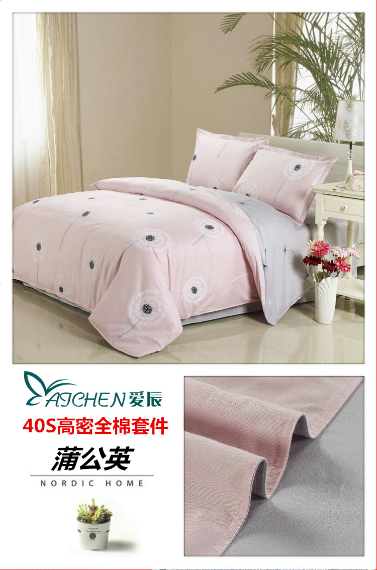 mùa xuân đặc biệt và mùa hè giường 100% cotton dệt bông denim chăn chúa đôi nhỏ tươi Bốn - Bộ đồ giường bốn mảnh chăn ga