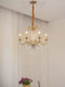 High-End American-Style Chandelier, Light Luxury Crystal Living Room Lamp, Simple Retro Dining Room Lamp, French Palace-Style Home Bedroom Lighting