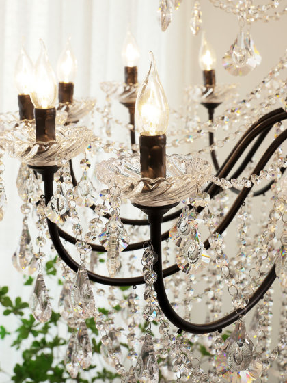 French-Style Vintage Chandelier, Black High-End Villa Living Room Egyptian Crystal Lamp, Bar Counter, Restaurant, Hotel Lobby Chandelier