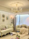 High-End American-Style Chandelier for Duplex Houses, Villas, Loft Apartments, Open-Plan Large Living Room Lights, Dining Room French-Style Crystal Bedroom Lights