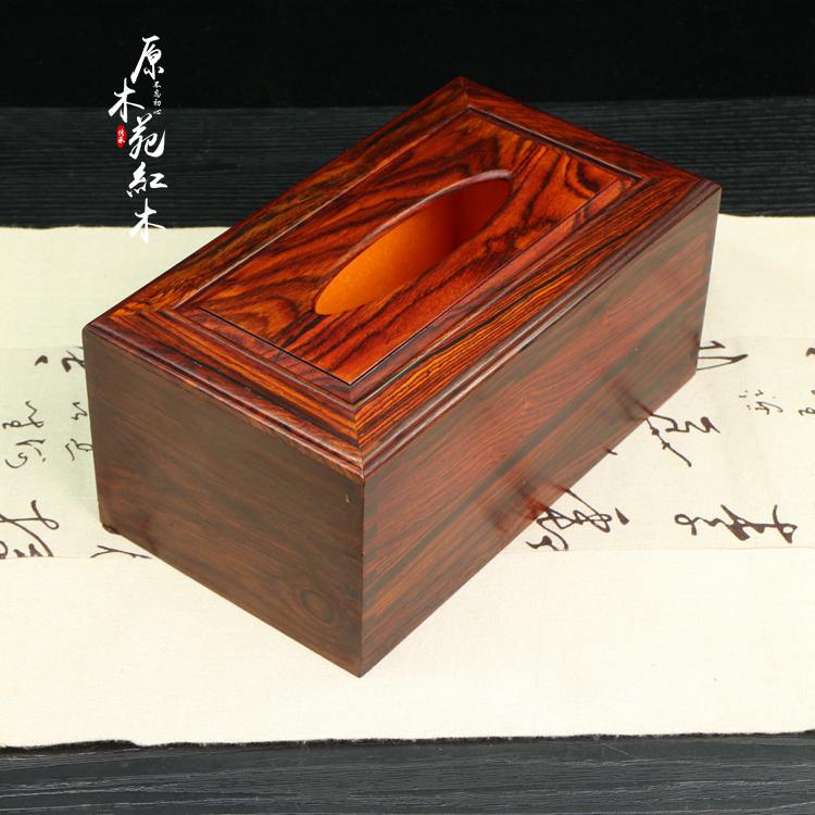 Red Wood Paper Towel Box Red Acid Branches Mortise and tenon Large Number of Cardboard Boxes Home Living Room Chinese Paper Towels Box Face Paper Containing box-Taobao