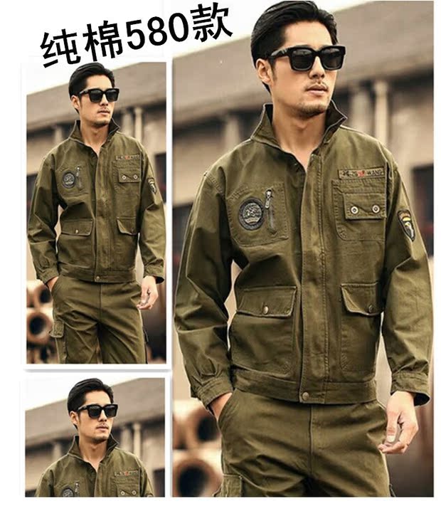 Quần dài hàn điện phù hợp với nam giới mặc vải dày chống cháy dụng cụ tự động sửa chữa dịch vụ lao động quần áo đồ bộ nam