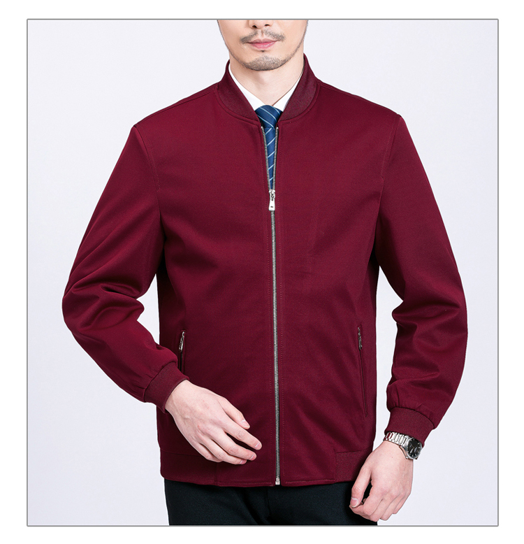 Mùa xuân và mùa thu trung niên của nam giới ve áo jacket jacket phần mỏng áo giản dị top nam cha nạp quần áo của cha