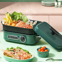 Electric oven household electric baking tray smokeless barbecue grill machine multi-function hot pot cooking barbecue one-piece cooking pot