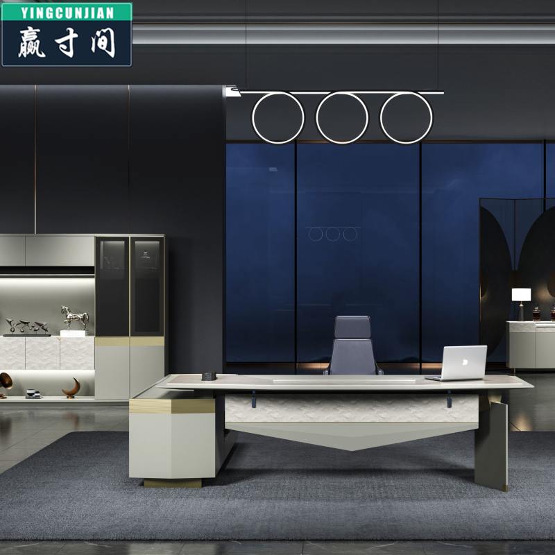 Guangdong Modern Boss Table Light Extravagant Creative President Table High-end Grand Bantai Chairman's Desk Fashion Atmosphere