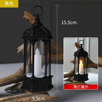Черная ретро шестиугольная свеча маленькие фонари