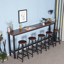 Iron bar table tall Table Table and Chair bar bar table milk tea bar table coffee table against wall bar table