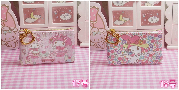 Dễ thương Melody melody ví tiền xu mini hello kitty phim hoạt hình đồng xu ví nữ gói thẻ