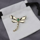 Vintage enamel dripping alloy dragonfly brooch corsage clothes accessories