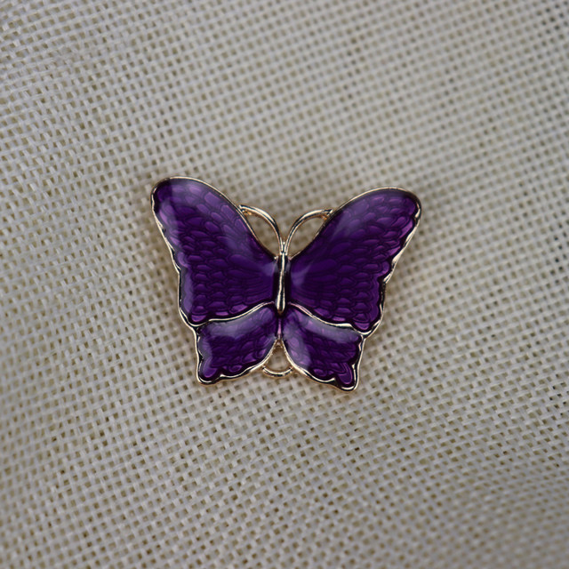 Retro enamel dripping oil butterfly cheongsam Hanfu brooch pin ອຸປະກອນເສີມ