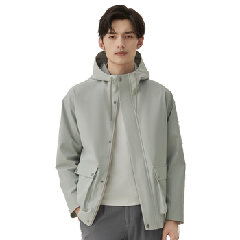 Ziozia urban fashionable cotton-feeling short trench coat