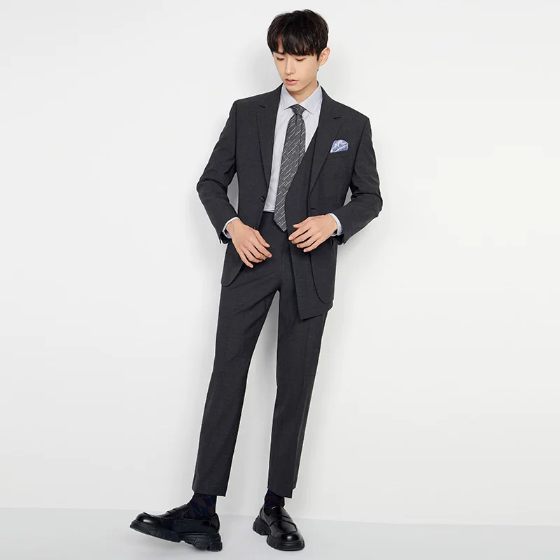 ZIOZIA мужской зимний тёплый пиджак из смеси шерсти, повседневный blazer ZKG04926F