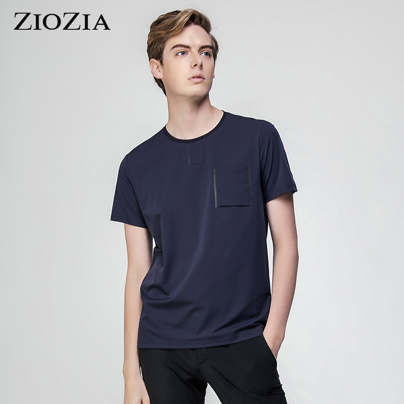 ZIOZIA mùa hè mới phong cách thoải mái giản dị mỏng Hàn Quốc phiên bản của thanh niên ngắn tay T-shirt CAY2TR1509.