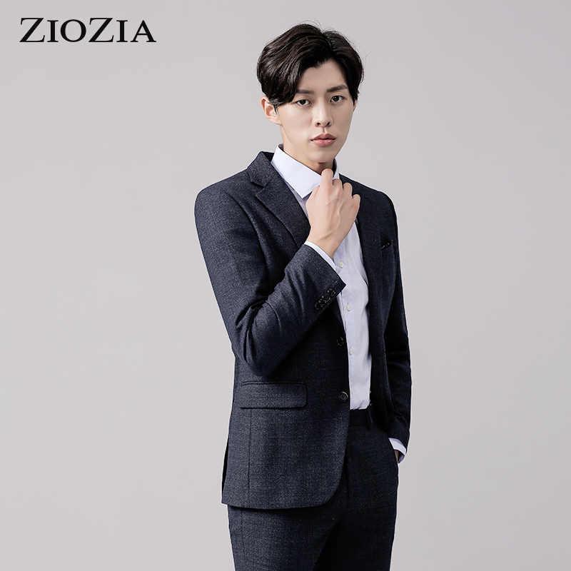 ZIOZIA mùa thu Hàn Quốc phiên bản của nam giới thời trang Casual Business Suit Urban ăn mặc ăn mặc Coat CAX4SB1501