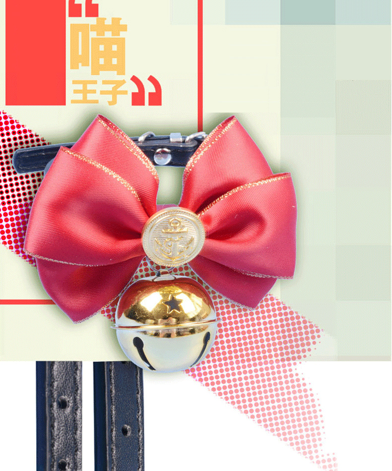 Pet mèo dog chuông cổ lớn dễ thương thú cưng mèo chuông mèo cổ Teddy thú cưng cần thiết hàng ngày gấp tai ngắn Bát an đôi cho chó
