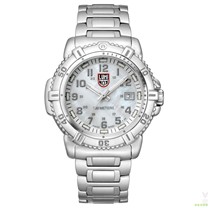  LUMINOX Lumeinos 7258 new womens white fritillary surface steel strap