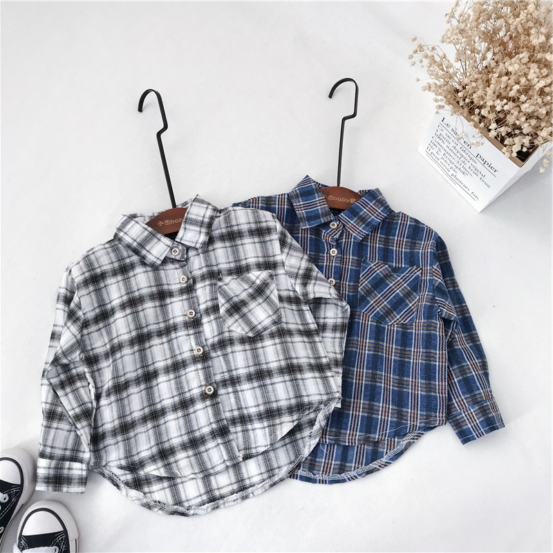 Xiaojie home 2018 mùa thu quần áo trẻ em mới bé trai và bé gái cotton áo sơ mi trẻ em Hàn Quốc áo sơ mi thủy triều thời trang bé gái