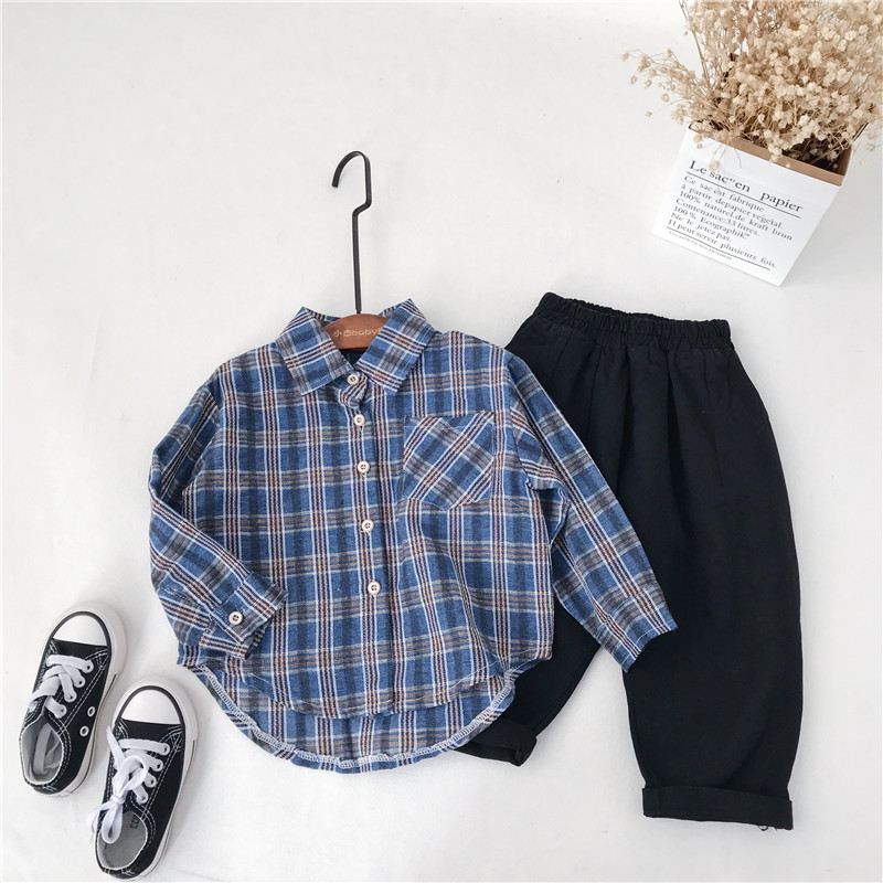 Xiaojie home 2018 mùa thu quần áo trẻ em mới bé trai và bé gái cotton áo sơ mi trẻ em Hàn Quốc áo sơ mi thủy triều thời trang bé gái