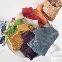 Xiaojiejia 2020 autumn and winter new boys high-neck base shirt girls Korean version with long-sleeved high-neck sweater top